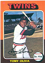 1975 Topps Mini Baseball Cards      325     Tony Oliva